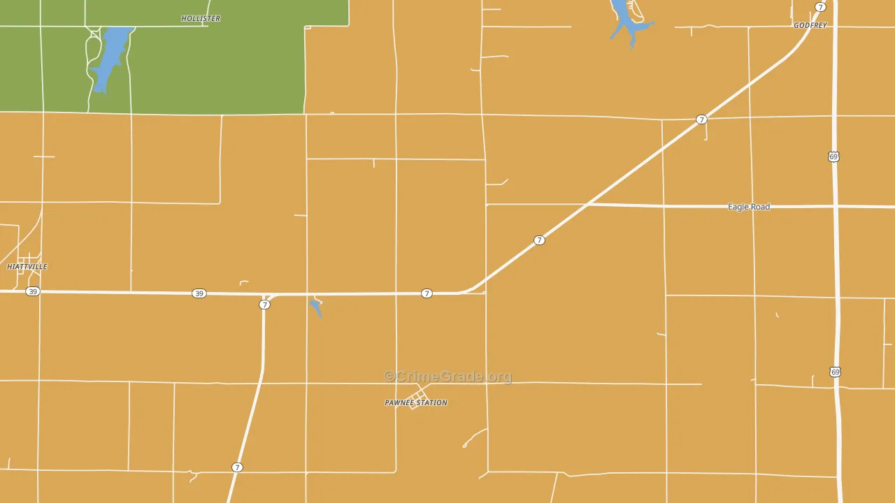 Pawnee Station, KS Map of Murder Rates