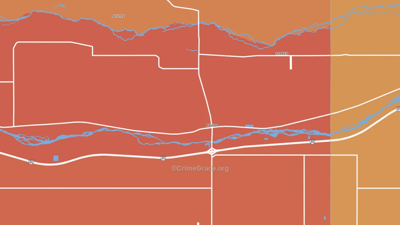 Paxton, NE Map of Murder Rates