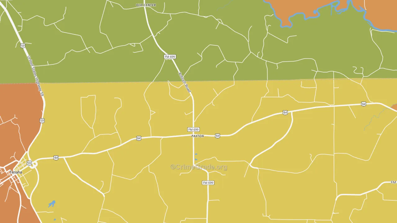 Paxton, TX Map of Murder Rates