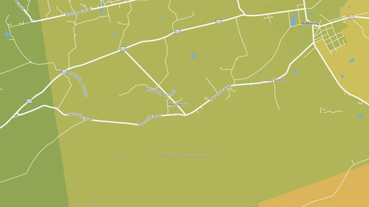 Paxtonville, PA Map of Murder Rates