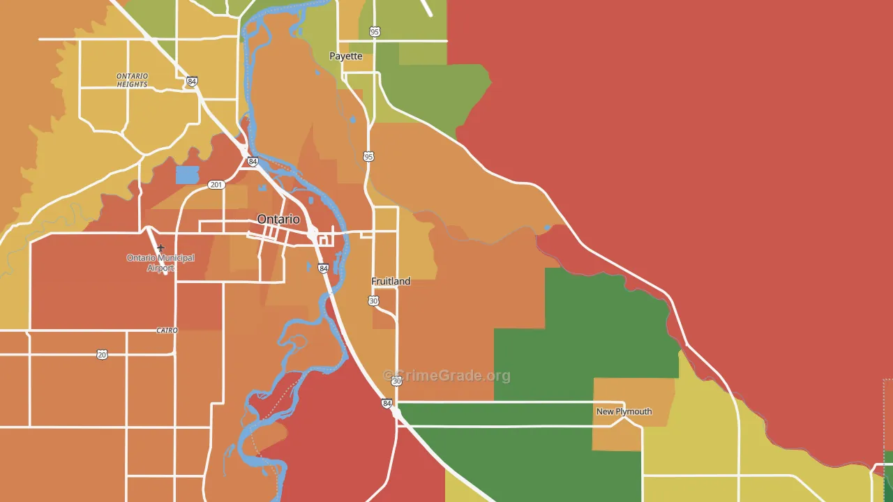Payette County, ID Map of Murder Rates
