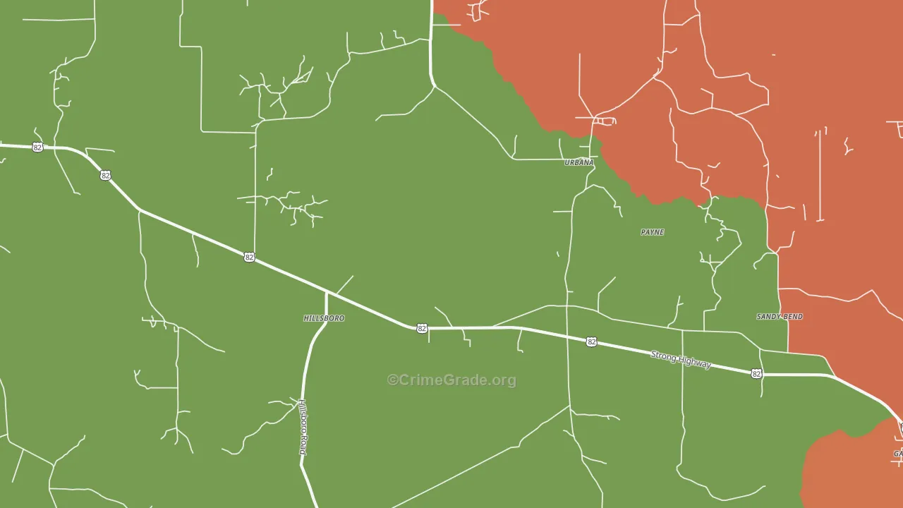 Payne, AR Map of Murder Rates
