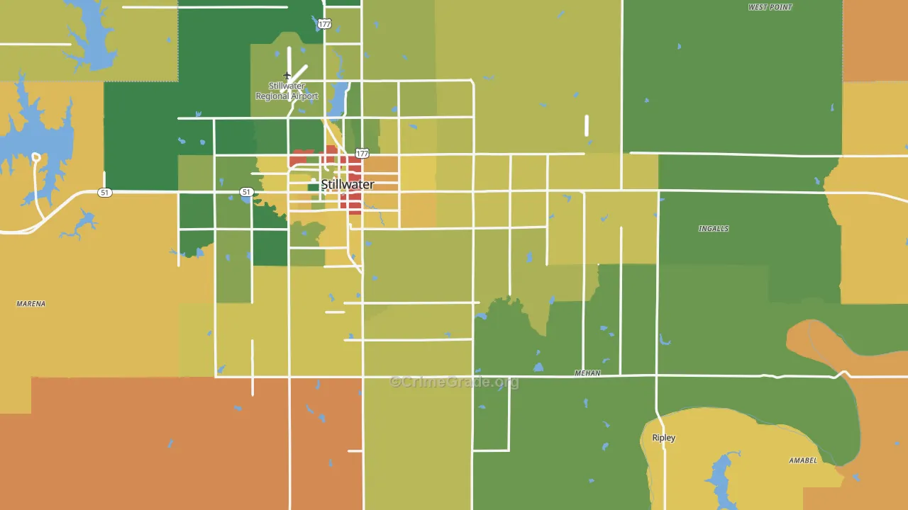 Payne County, OK Map of Murder Rates