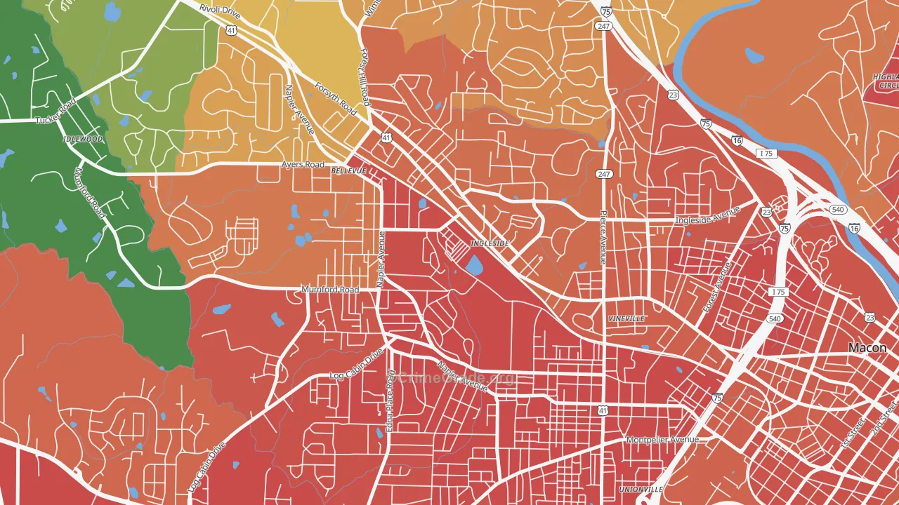 Payne, GA Map of Murder Rates