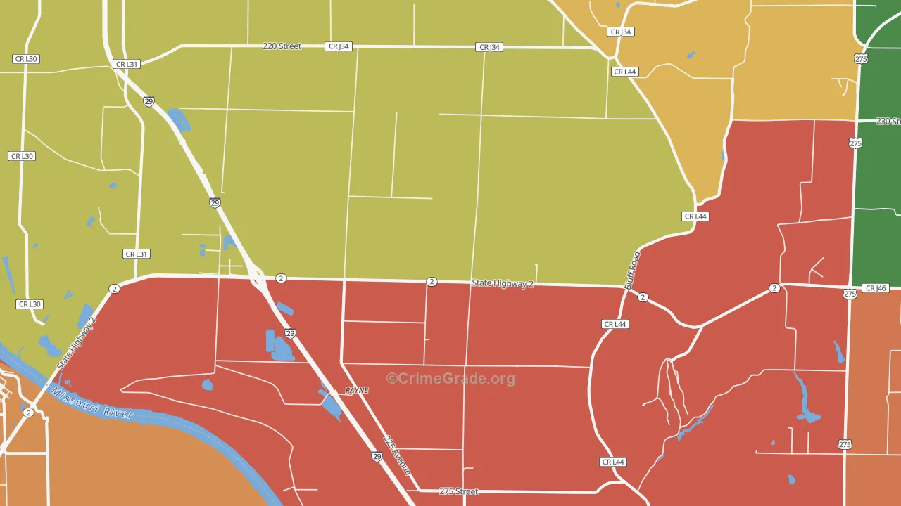 Payne, IA Map of Murder Rates