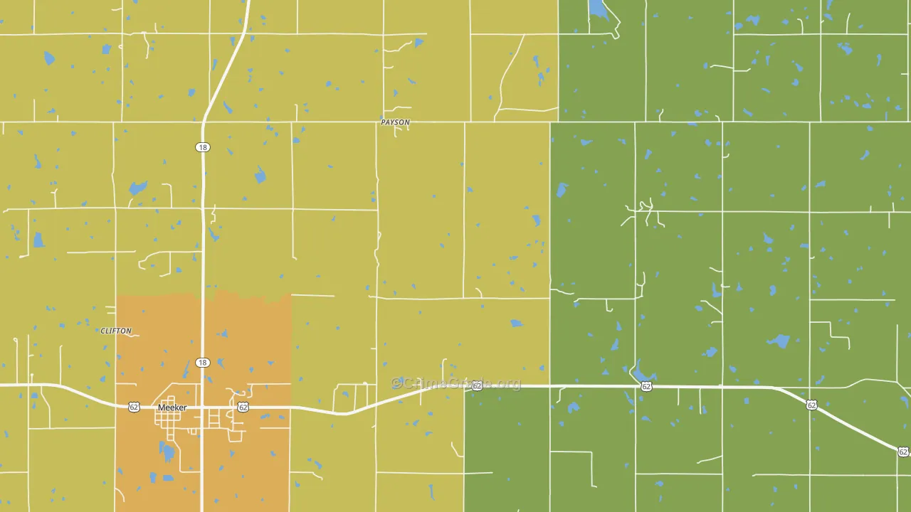 Payson, OK Map of Murder Rates