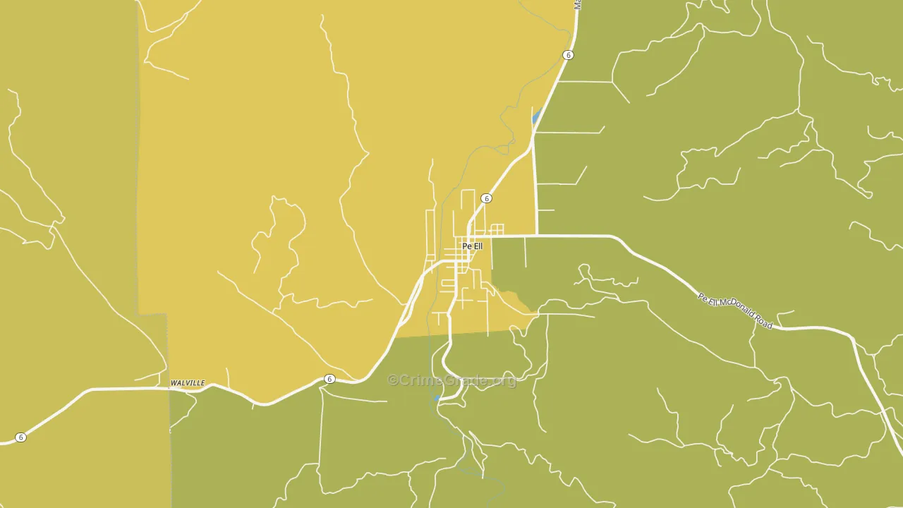 Pe Ell, WA Map of Murder Rates