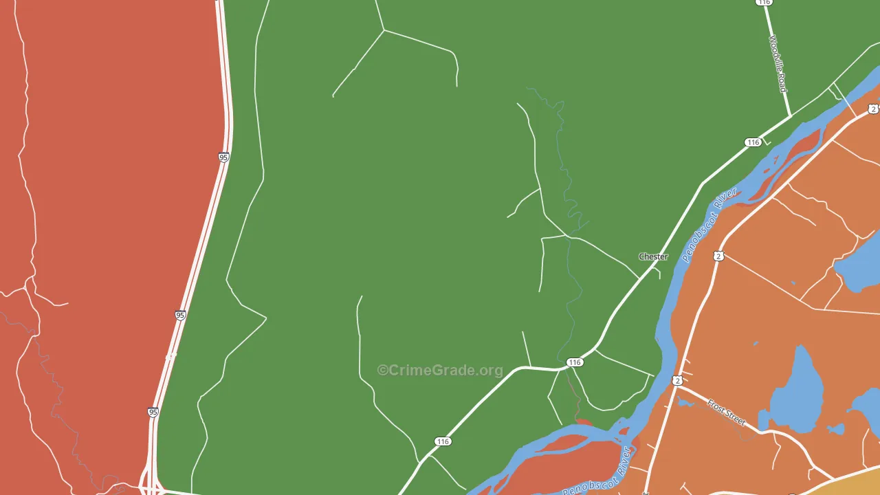 Pea Ridge, ME Map of Murder Rates