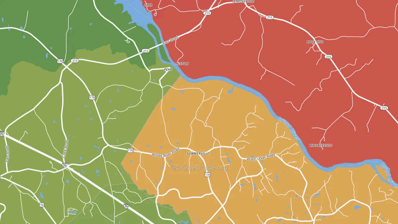 Peak, SC Map of Murder Rates