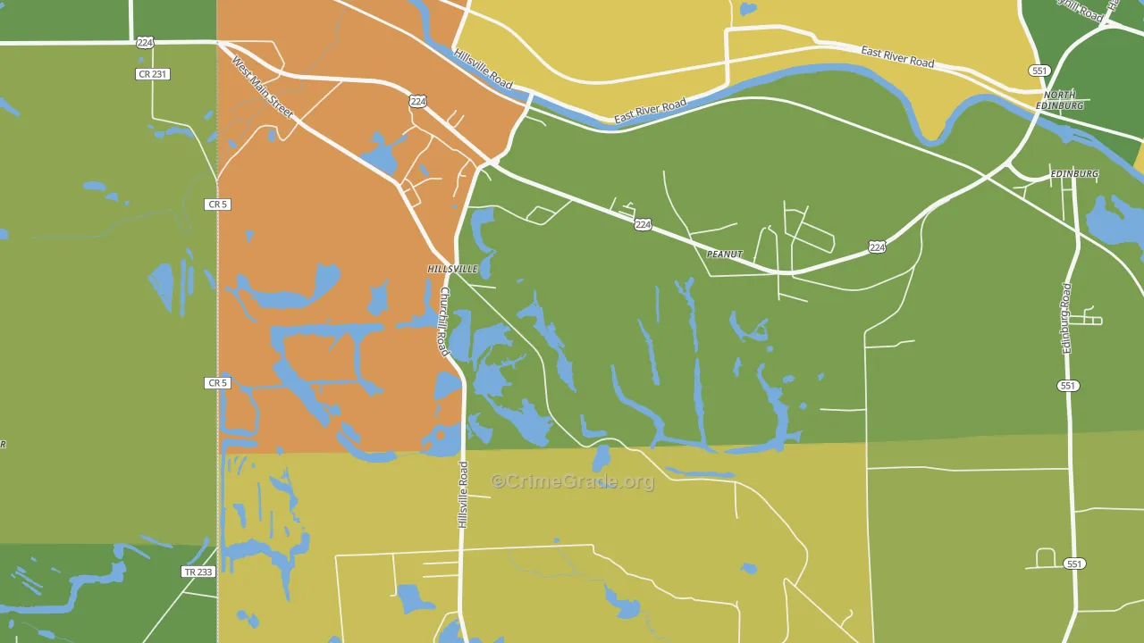 Peanut, PA Map of Murder Rates