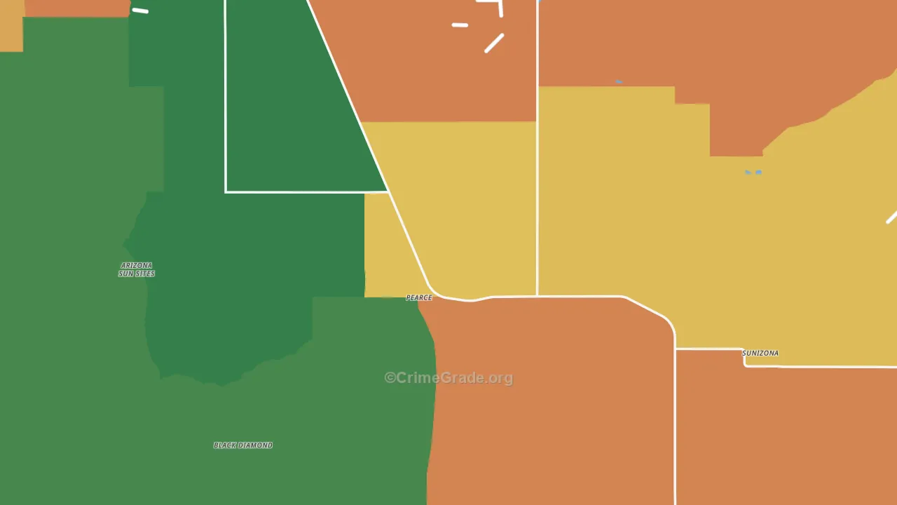 Pearce, AZ Map of Murder Rates