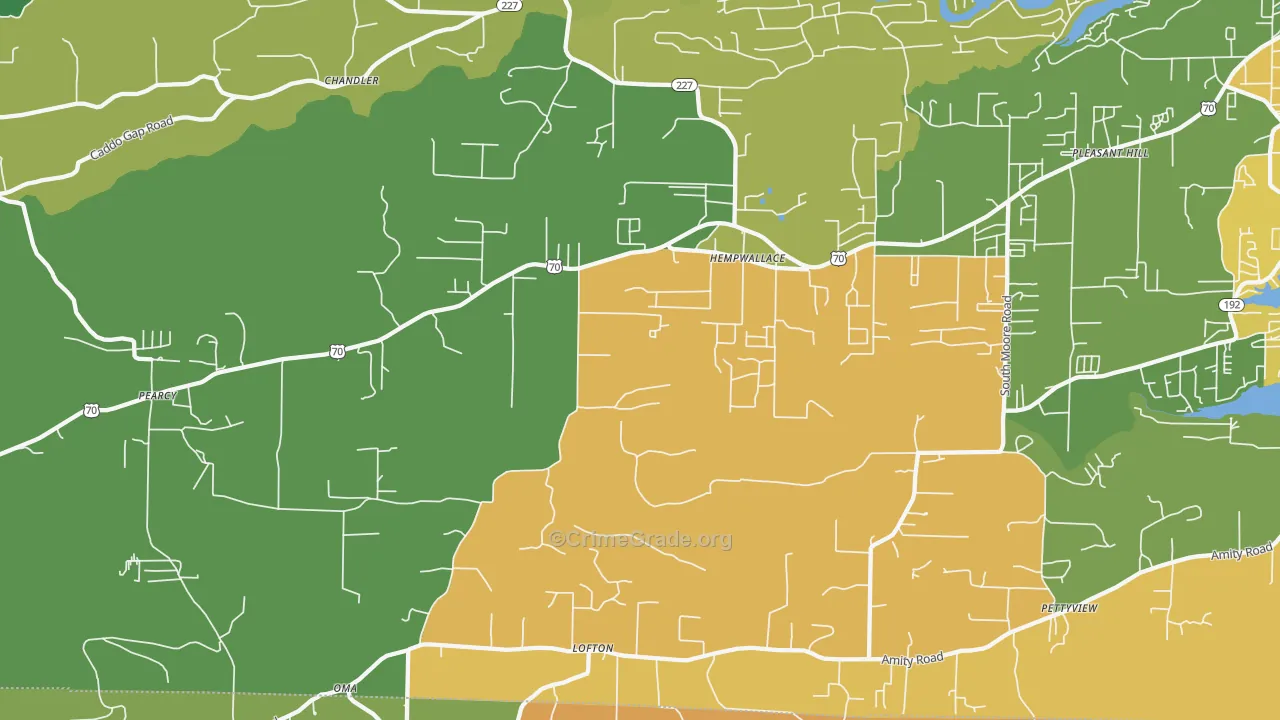 Pearcy, AR Map of Murder Rates