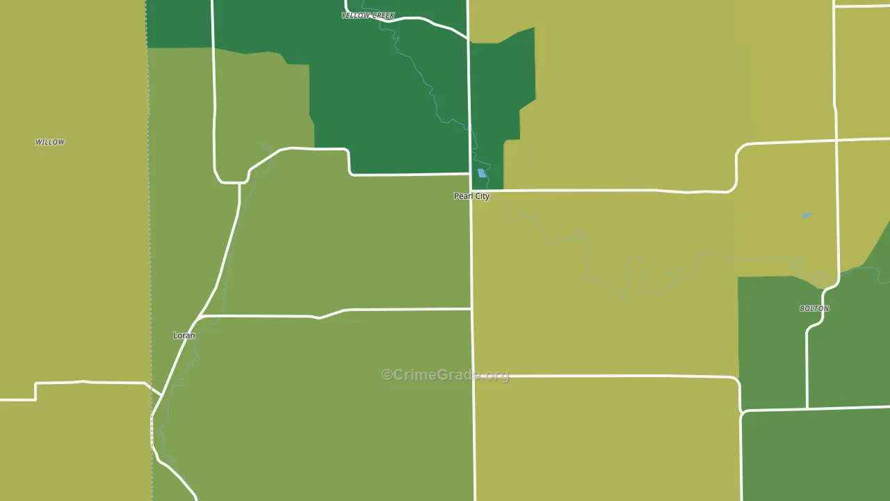 Pearl City, IL Map of Murder Rates