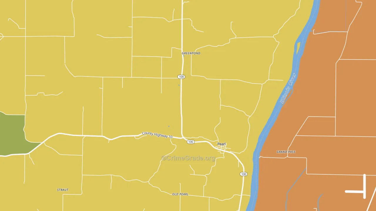 Pearl, IL Map of Murder Rates