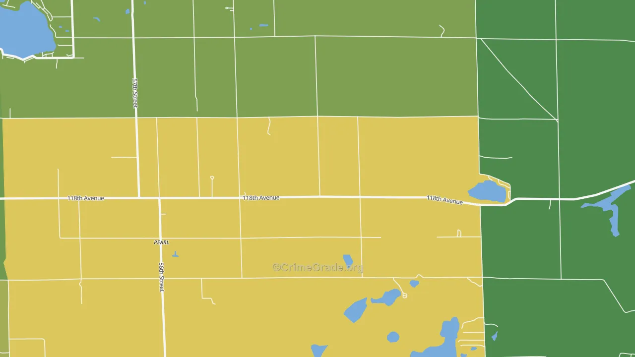 Pearl, MI Map of Murder Rates