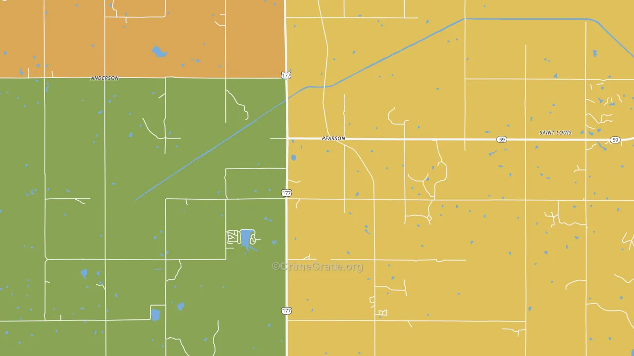 Pearson, OK Map of Murder Rates
