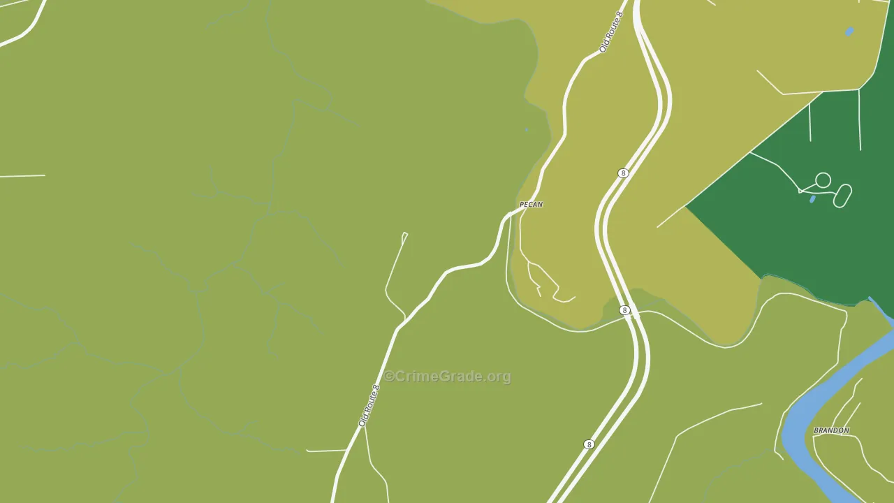 Pecan, PA Map of Murder Rates