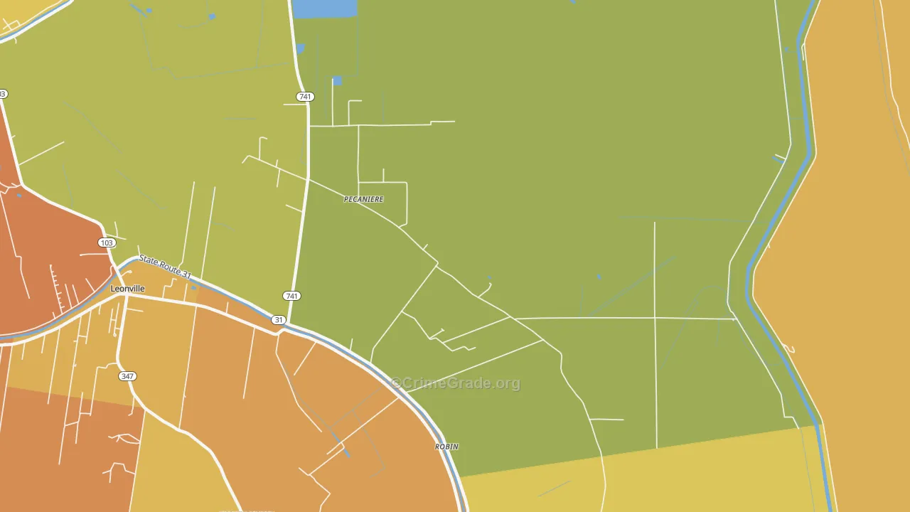 Pecaniere, LA Map of Murder Rates