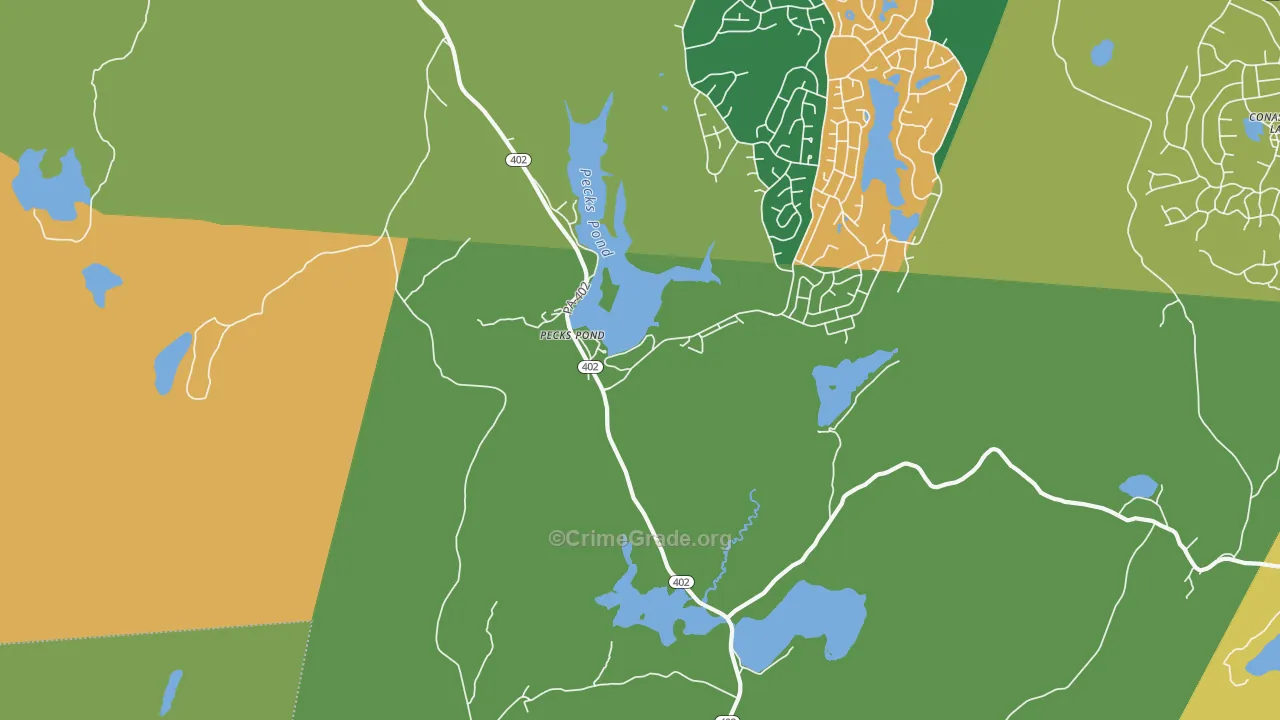 Pecks Pond, PA Map of Murder Rates