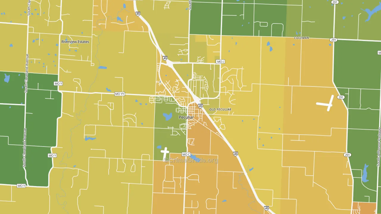 Peculiar, MO Map of Murder Rates