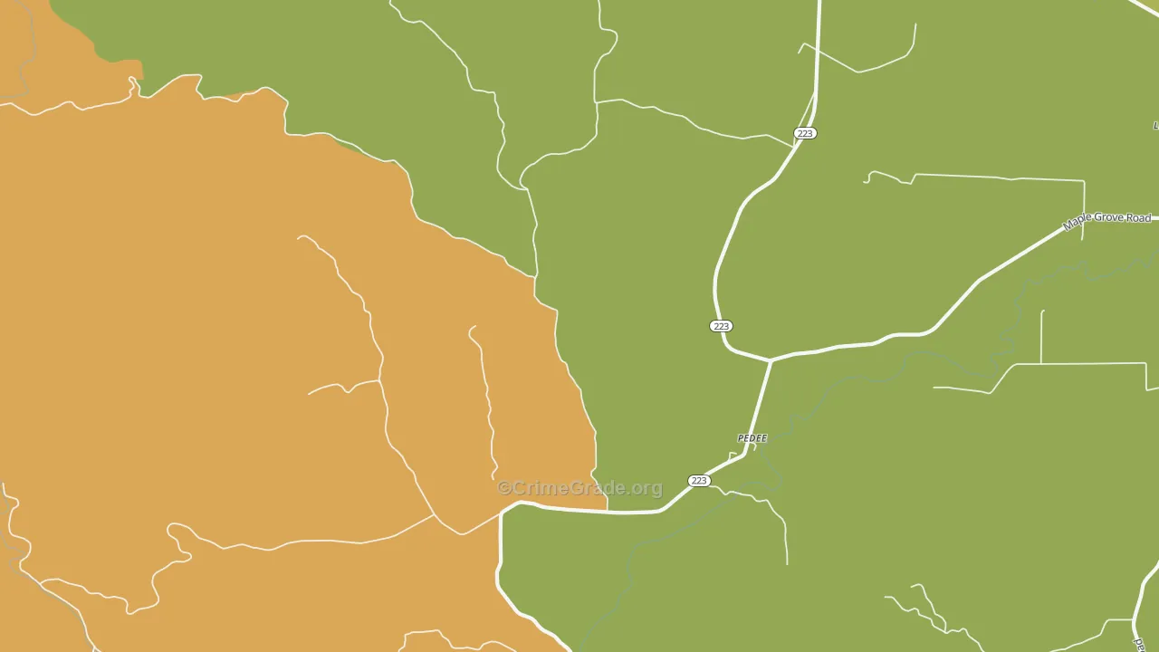 Pedee, OR Map of Murder Rates