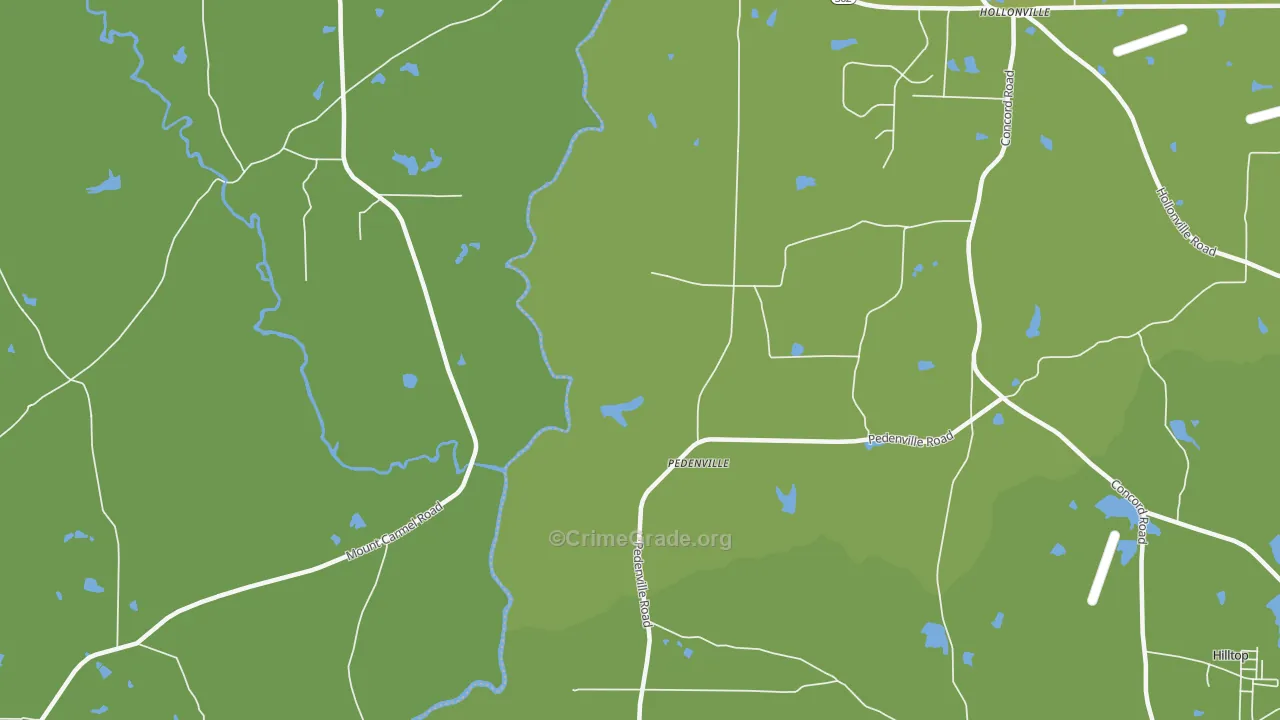 Pedenville, GA Map of Murder Rates