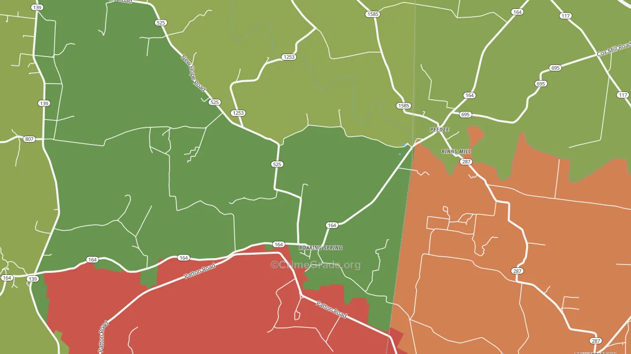 Peedee, KY Map of Murder Rates