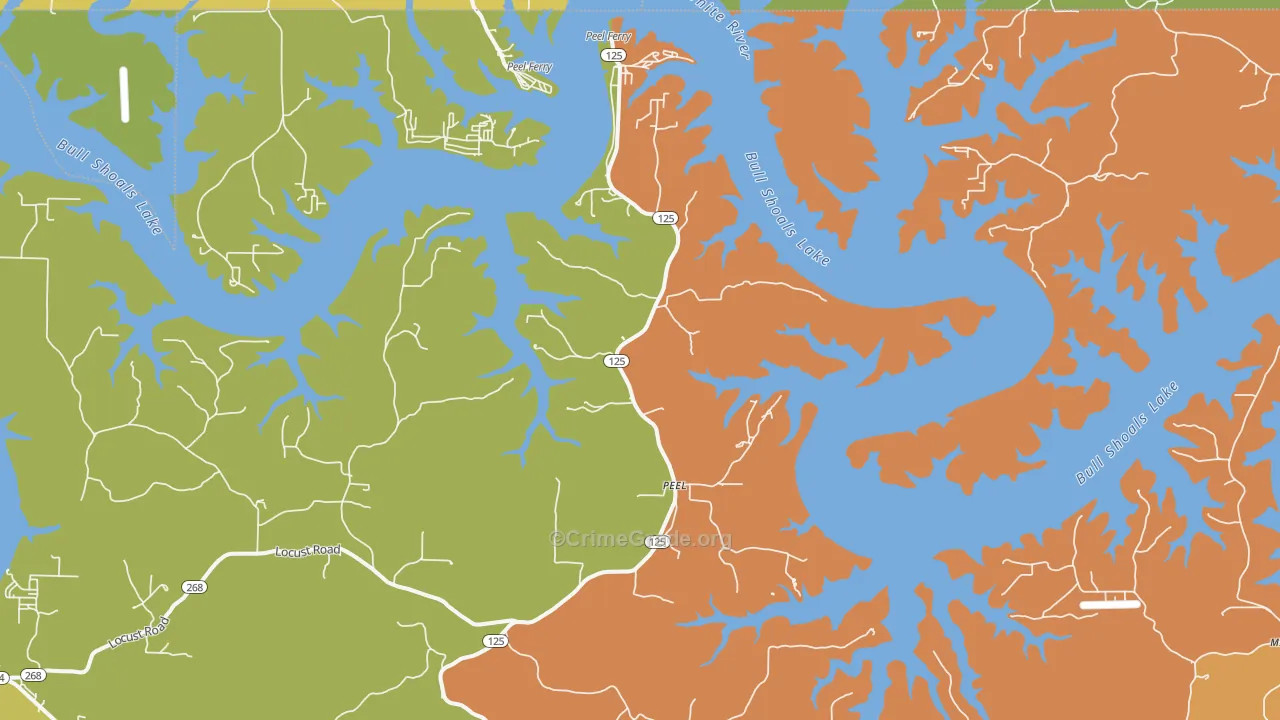 Peel, AR Map of Murder Rates
