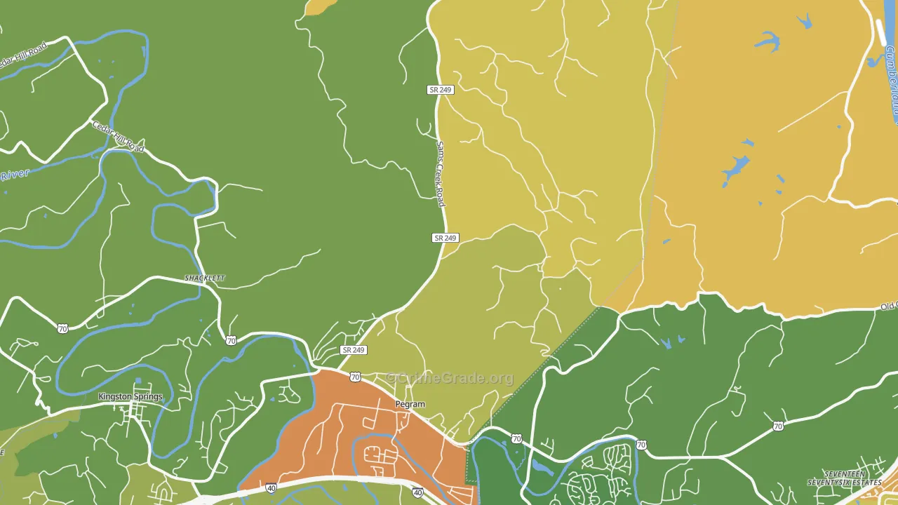 Pegram, TN Map of Murder Rates
