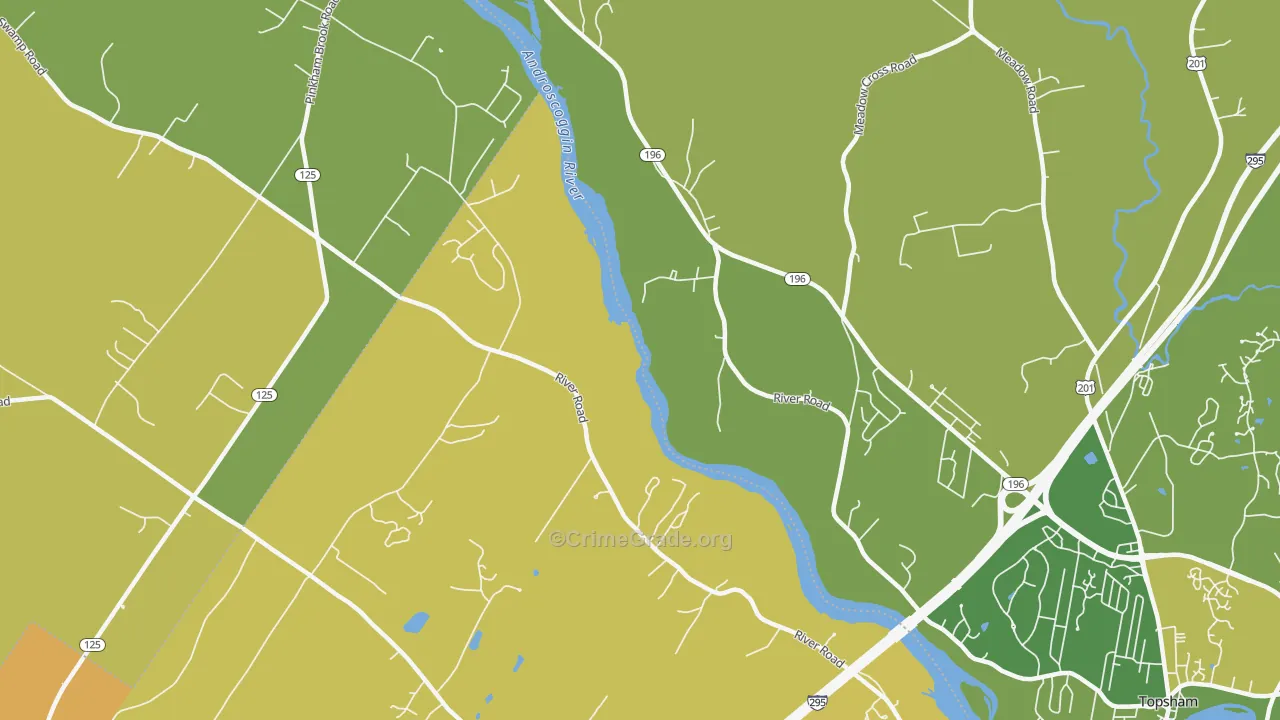 Pejepscot, ME Map of Murder Rates