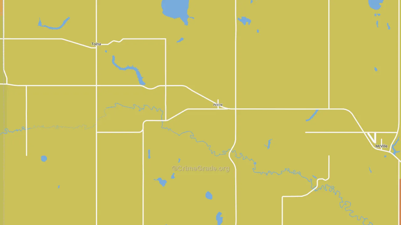 Pekin, ND Map of Murder Rates