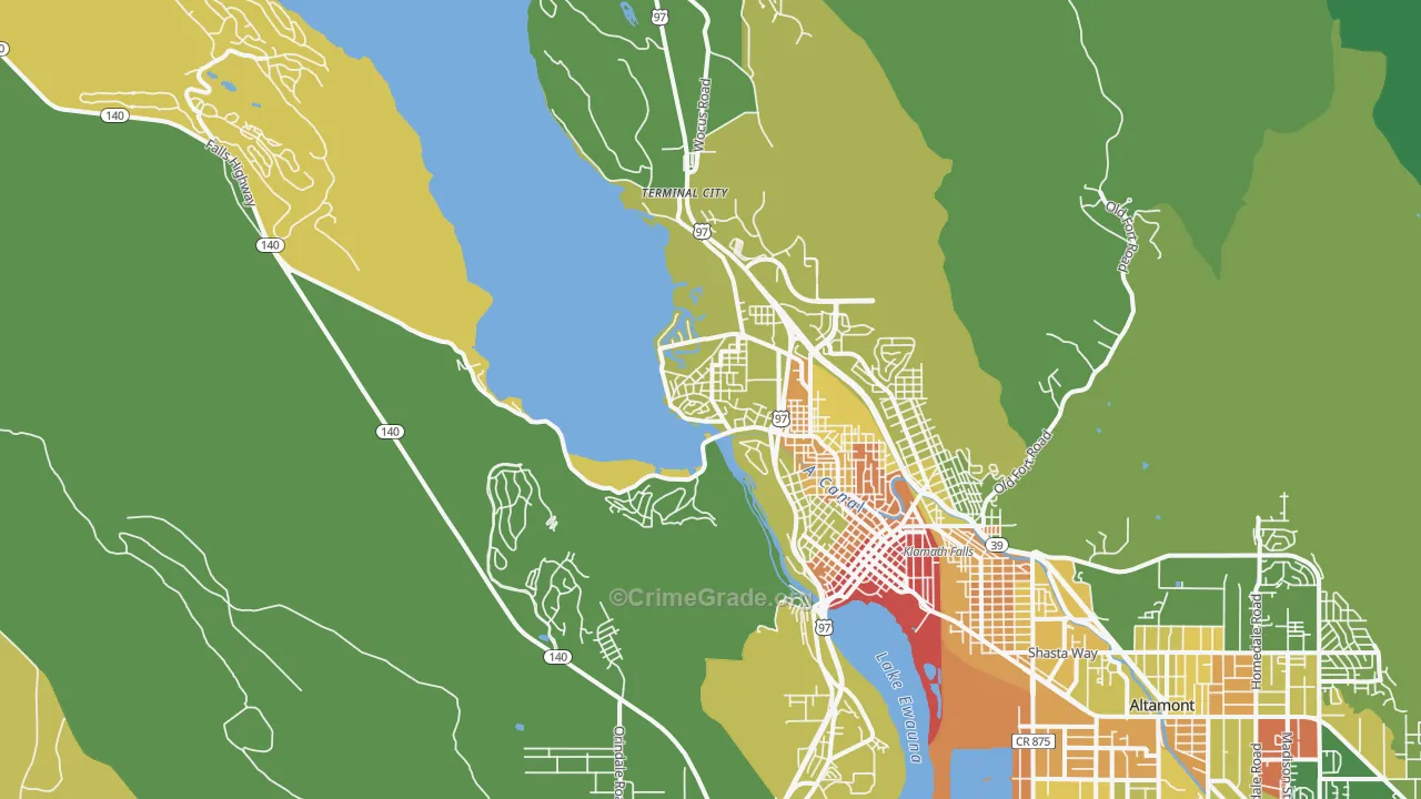 Pelican City, OR Map of Murder Rates