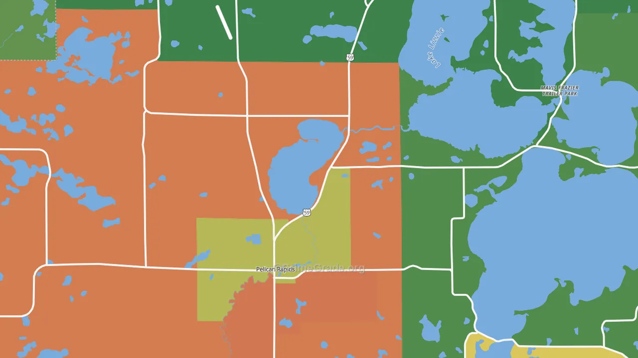 Pelican Rapids, MN Map of Murder Rates