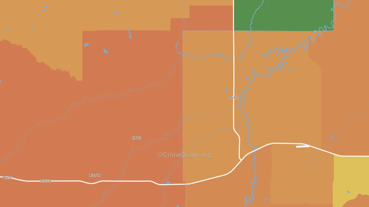 Pelkie, MI Map of Murder Rates