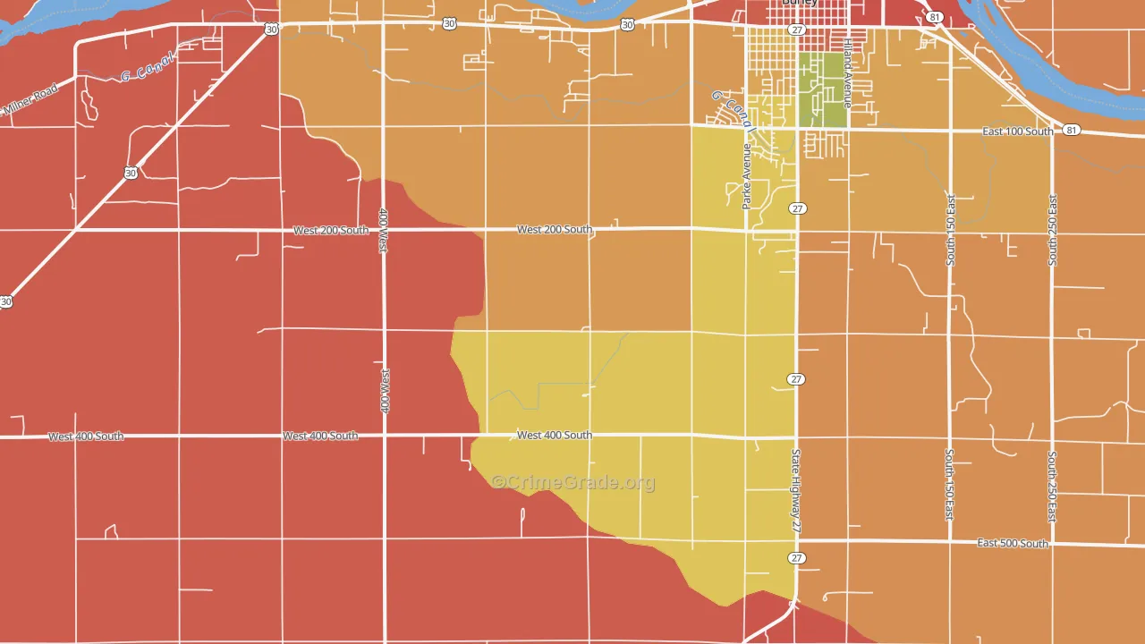 Pella, ID Map of Murder Rates