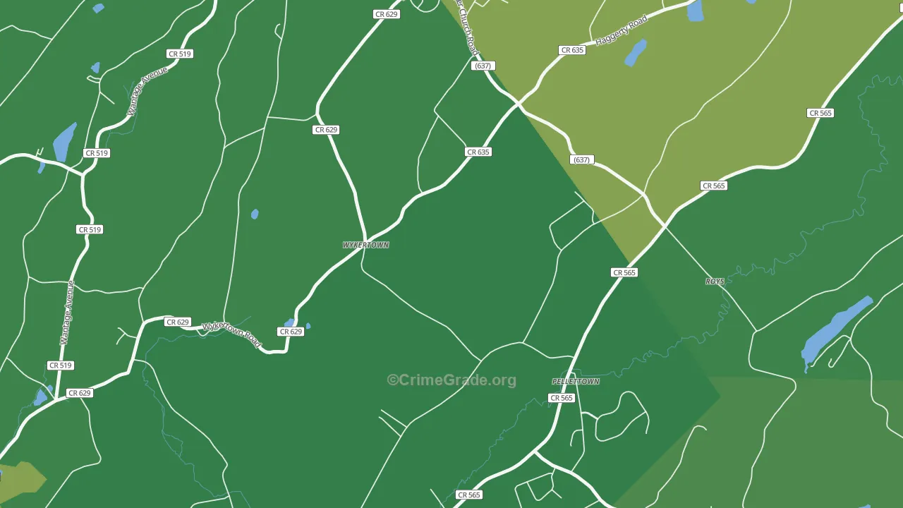 Pellettown, NJ Map of Murder Rates
