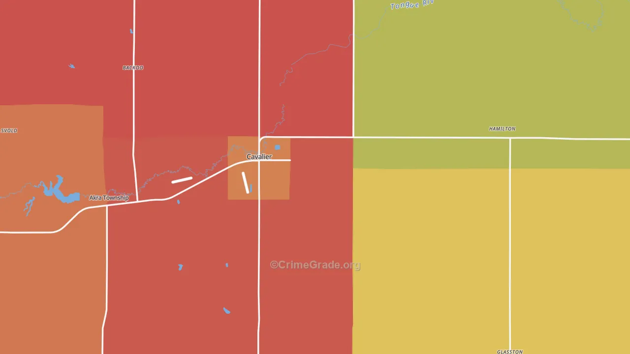 Pembina County, ND Map of Murder Rates