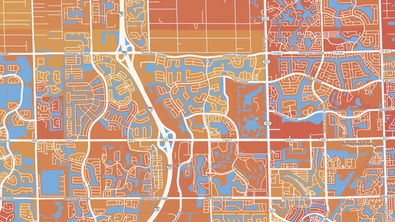 Pembroke Falls, Pembroke Pines, FL Map of Murder Rates