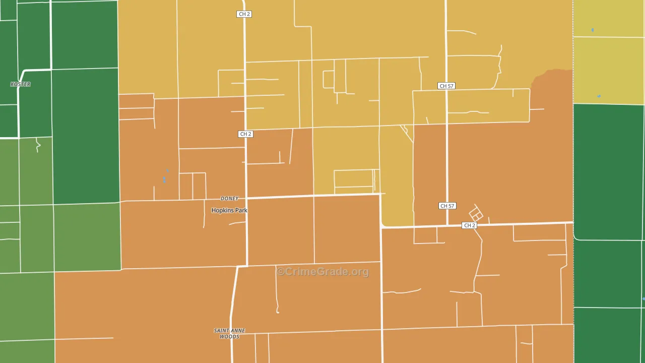 Pembroke Township, IL Map of Murder Rates