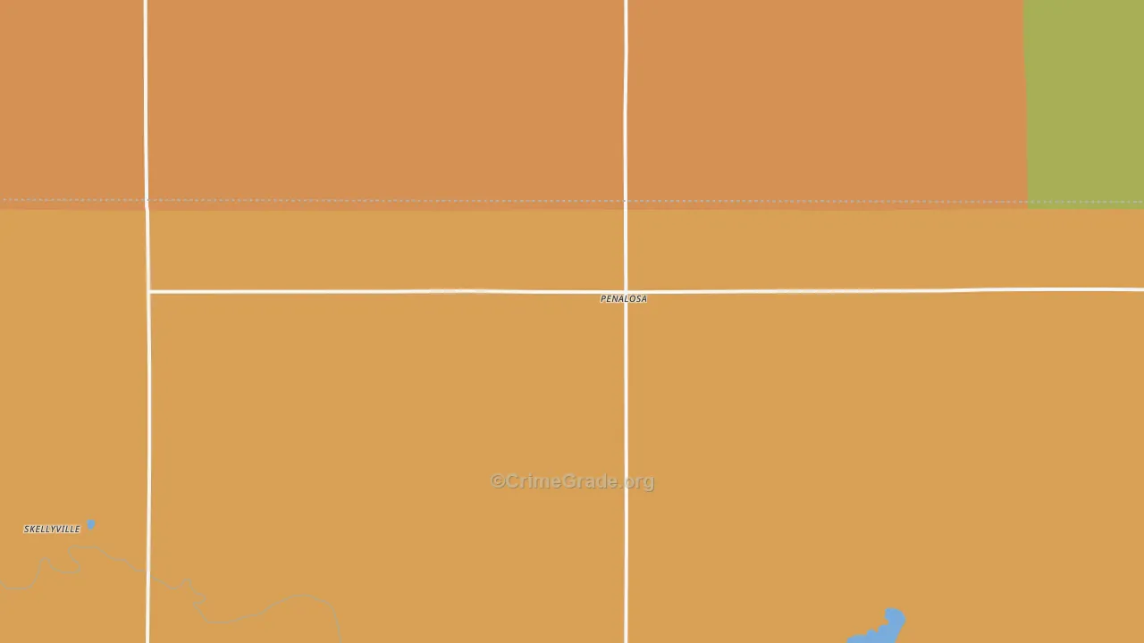 Penalosa, KS Map of Murder Rates