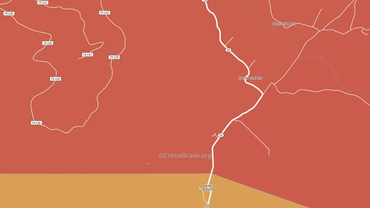 Penasco Blanco, NM Map of Murder Rates
