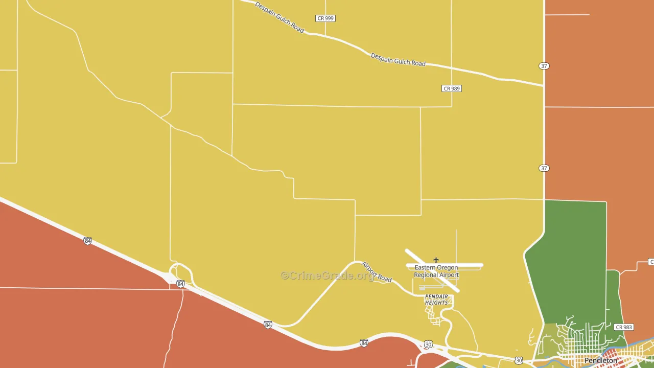 Pendair Heights, OR Map of Murder Rates