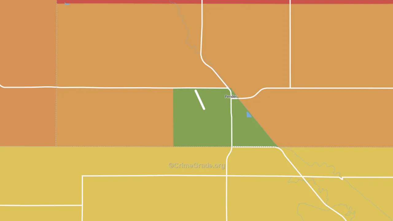 Pender, NE Map of Murder Rates