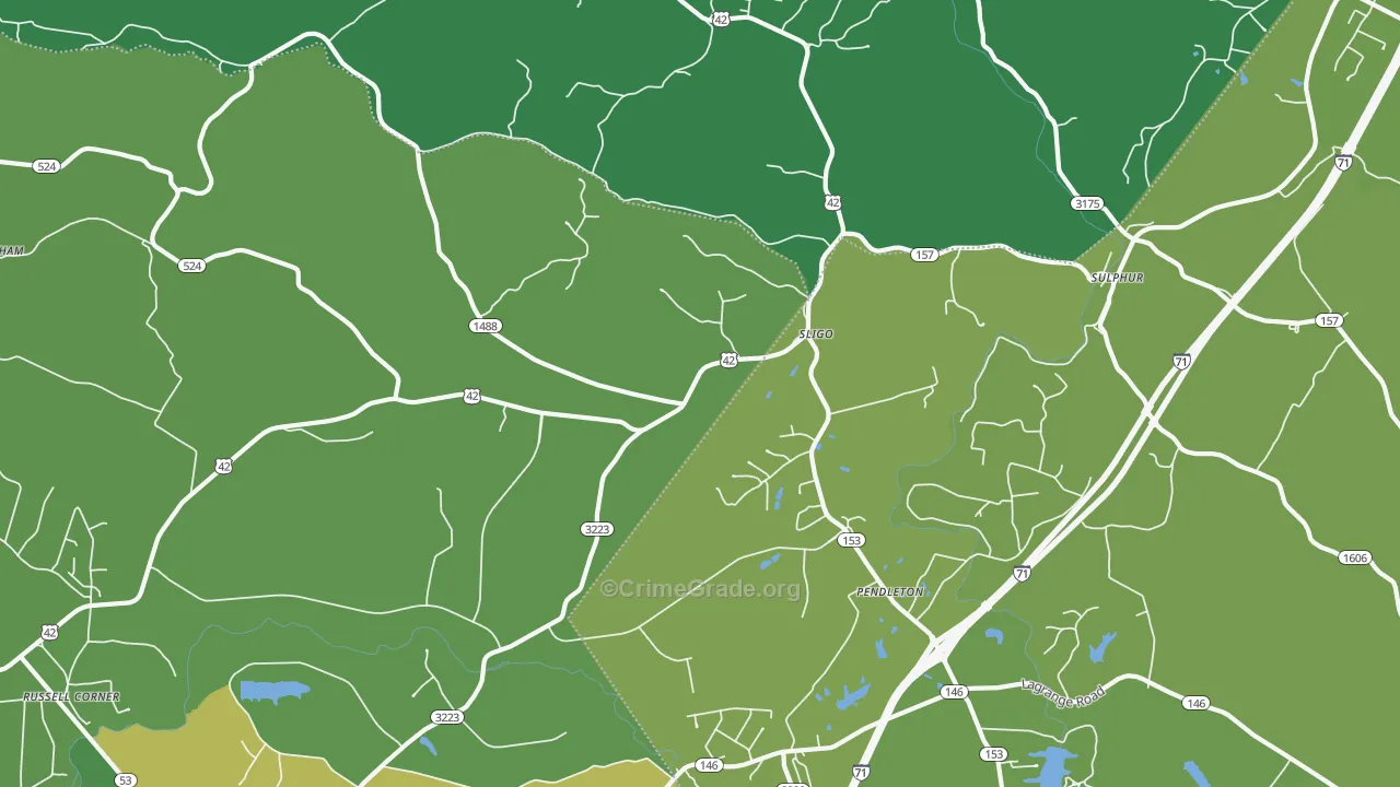 Pendleton, KY Map of Murder Rates