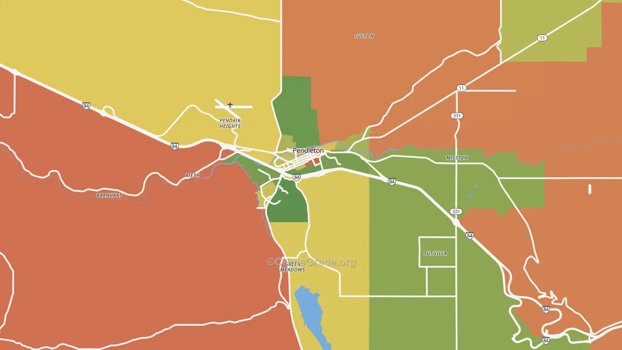 Pendleton, OR Map of Murder Rates