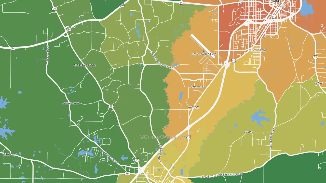 Pendorff, MS Map of Murder Rates