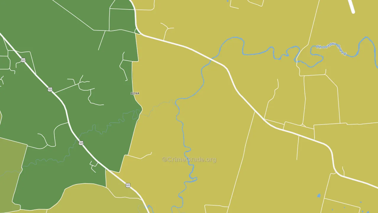 Penland, TX Map of Murder Rates