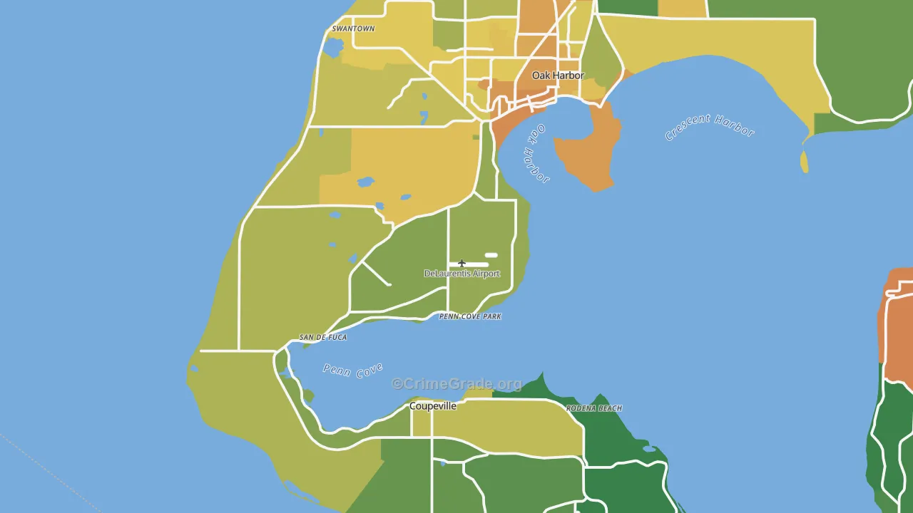 Penn Cove Park, WA Map of Murder Rates