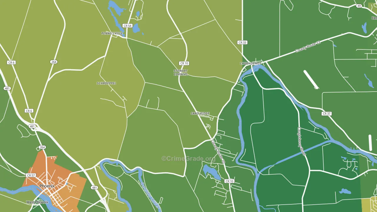 Pennellville, NY Map of Murder Rates