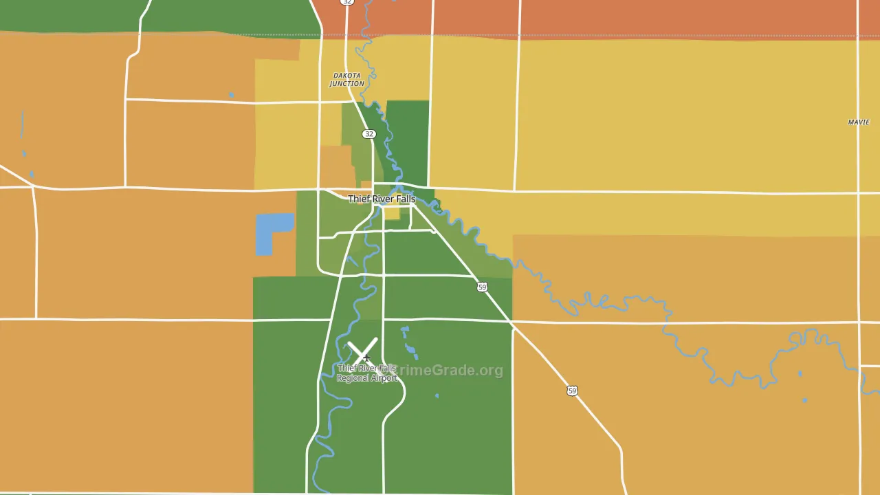 Pennington County, MN Map of Murder Rates